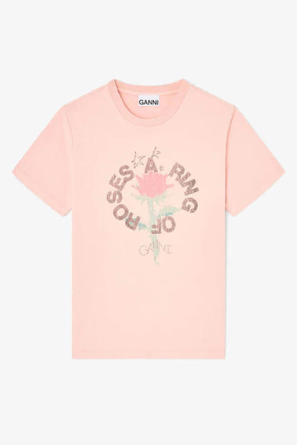 Ganni - T-shirt - Peachskin - Future Heavy Jersey Oversized T-shirt