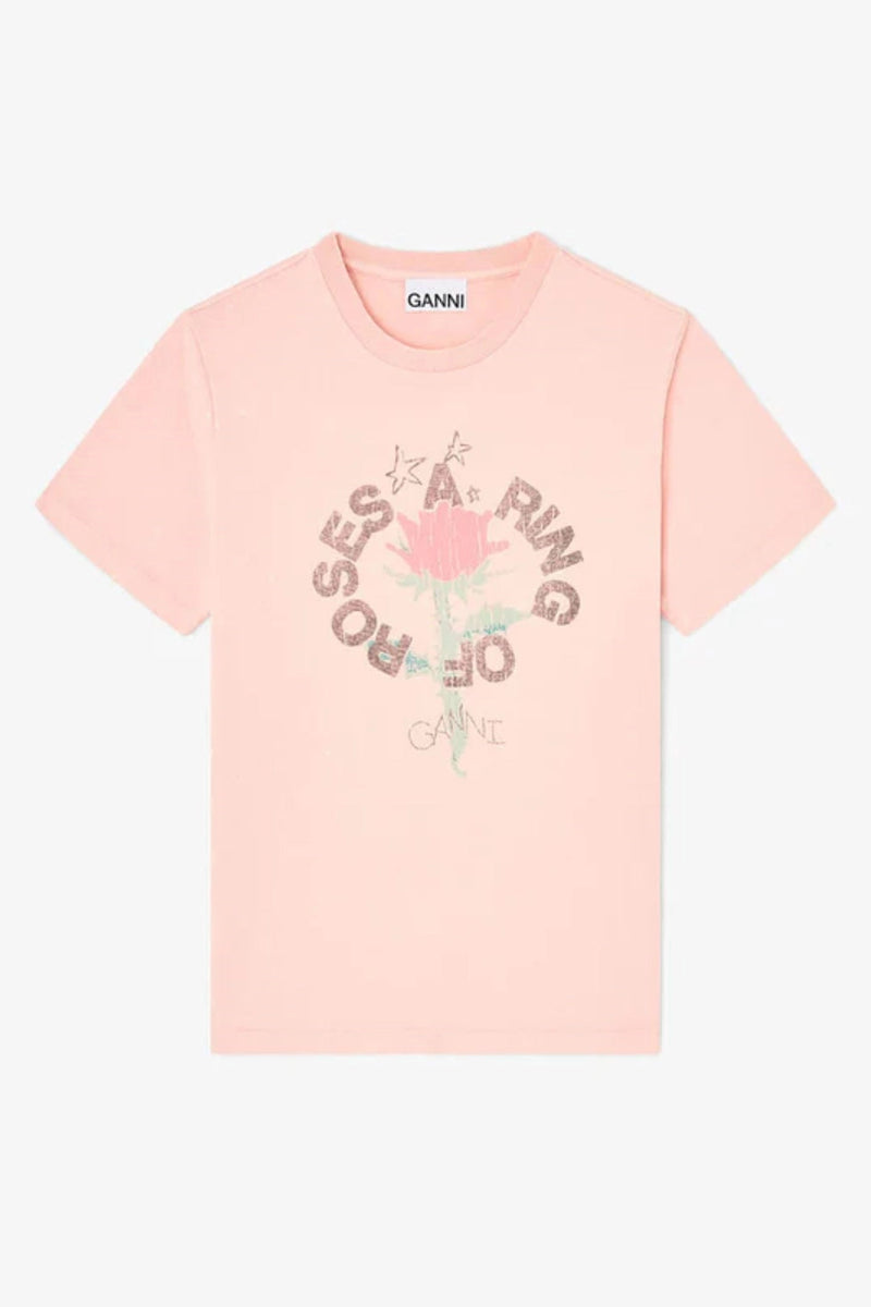 Ganni - T-shirt - Peachskin - Future Heavy Jersey Oversized T-shirt