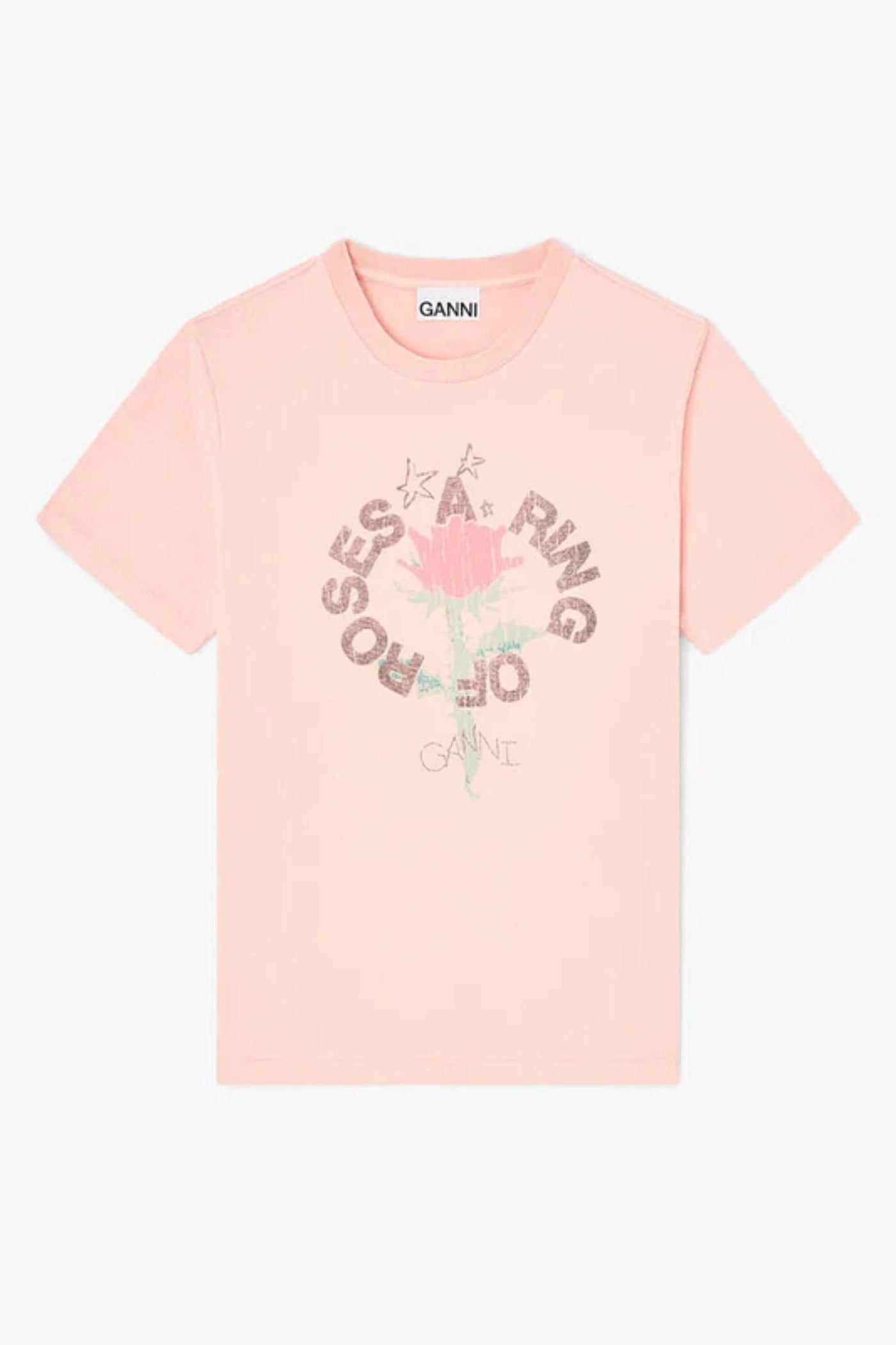 Ganni - T-shirt - Peachskin - Future Heavy Jersey Oversized T-shirt