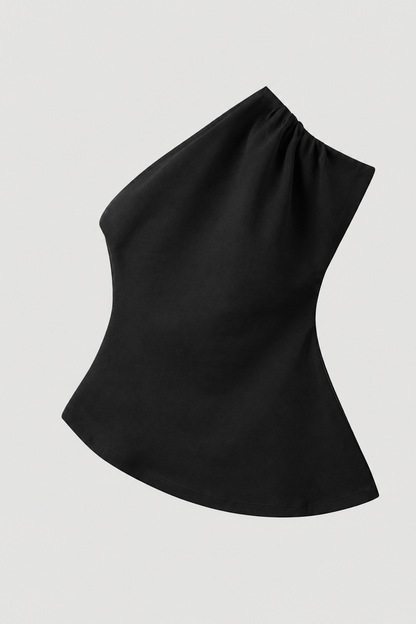 The Garment - Asymmetrisk T-shirt - Black - Glam