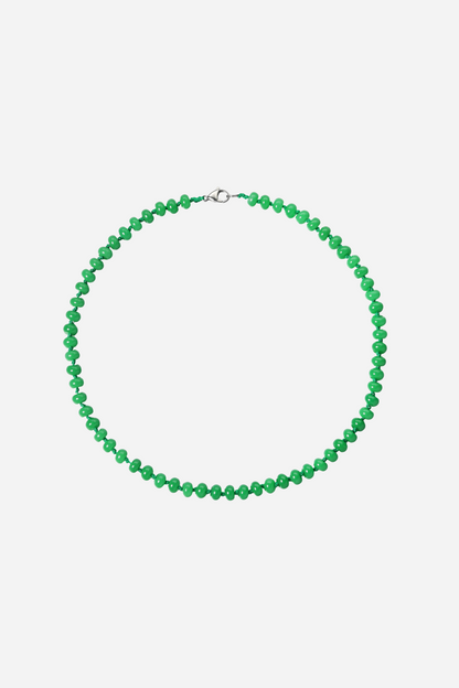 Andcopenhagen Jewelry - Perlehalsklæde - Grøn jade - Ebba