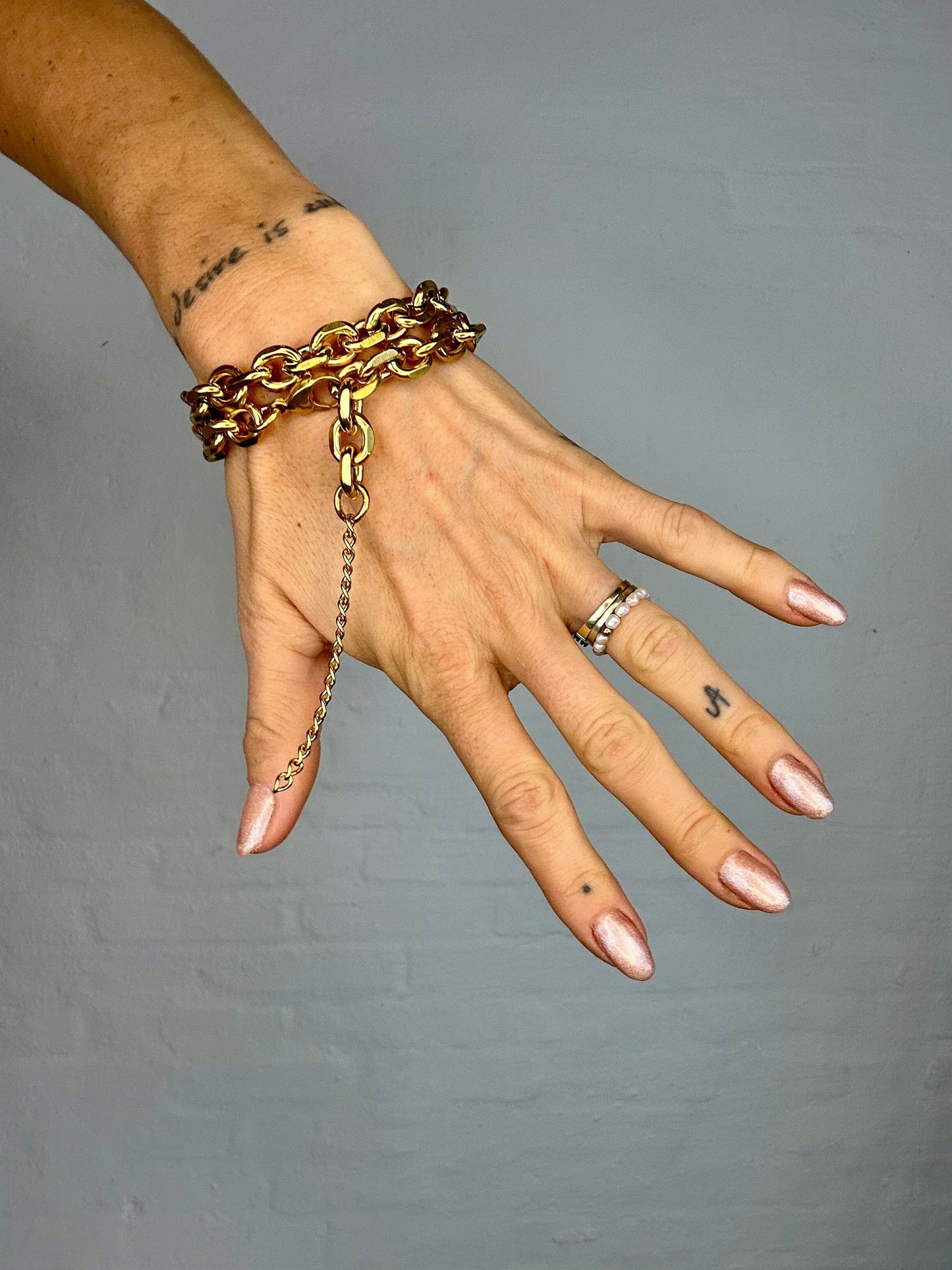 Andcopenhagen Jewelry - Halskæde - 18 karat guldbelagt rustfri stål- Bred Chunky Chain Maya