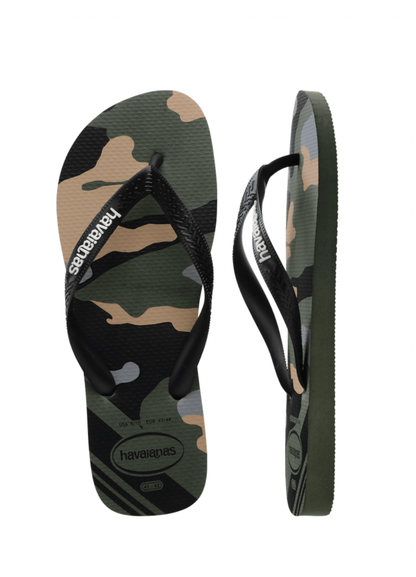 HAVAIANAS Sko HAVAIANAS - Brasil Logo Camu Olive Green Black   - Klipklapper