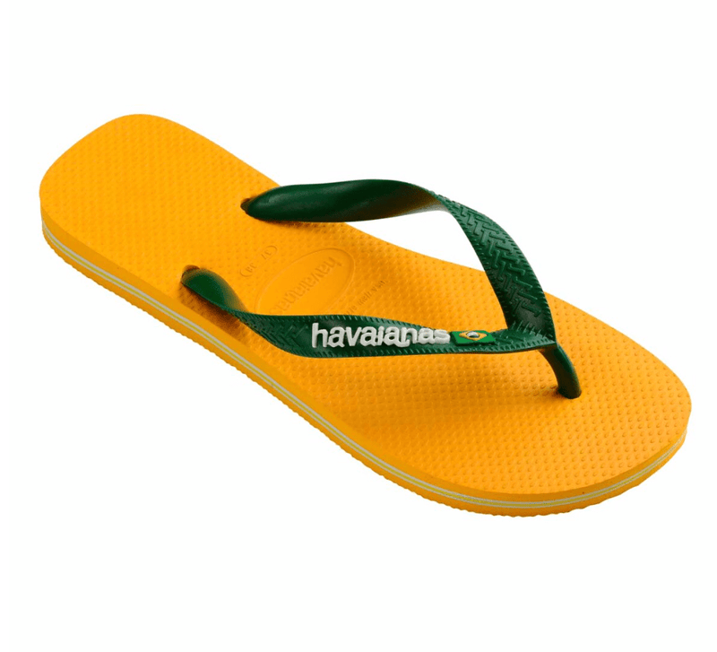 HAVAIANAS - Brasil Logo pop yellow  - Klipklapper sss