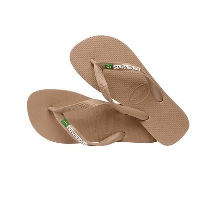 HAVAIANAS - Brasil Logo Beige   - Klipklapper sss