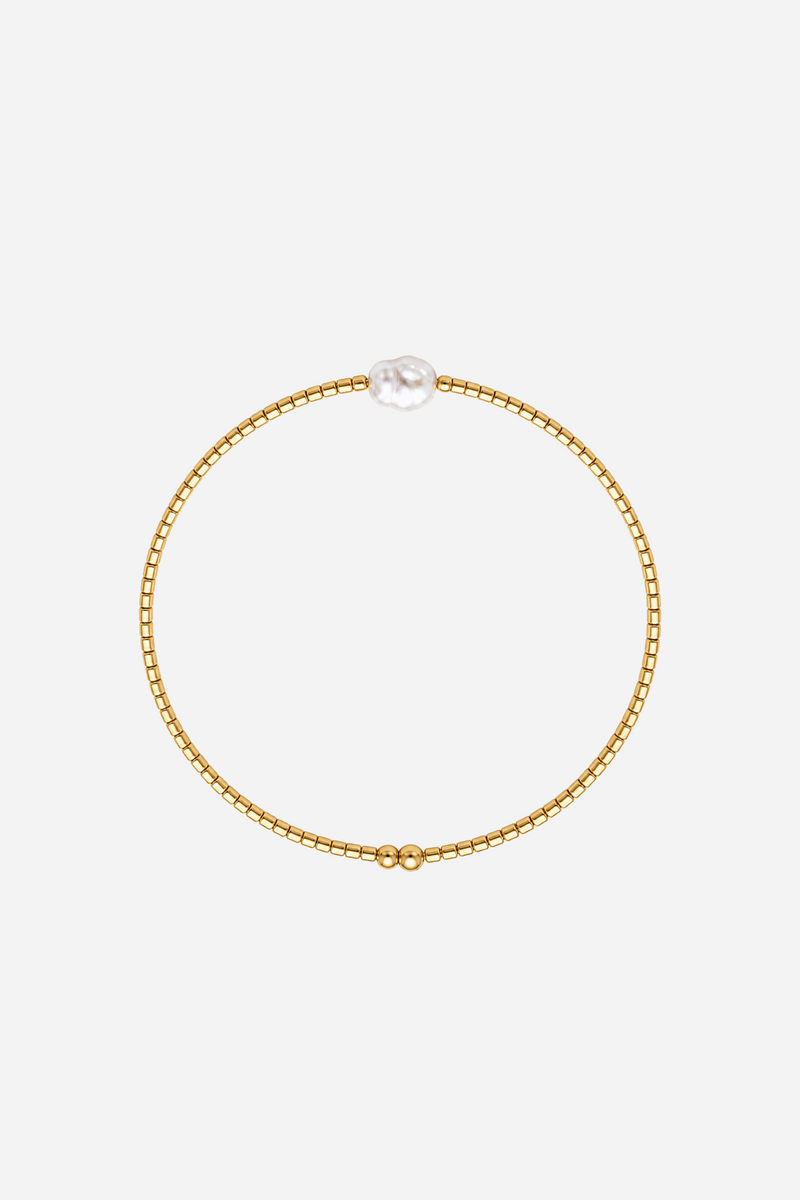 Andcopenhagen Jewelry - Perlearmbånd - Guld look- Holly Simple