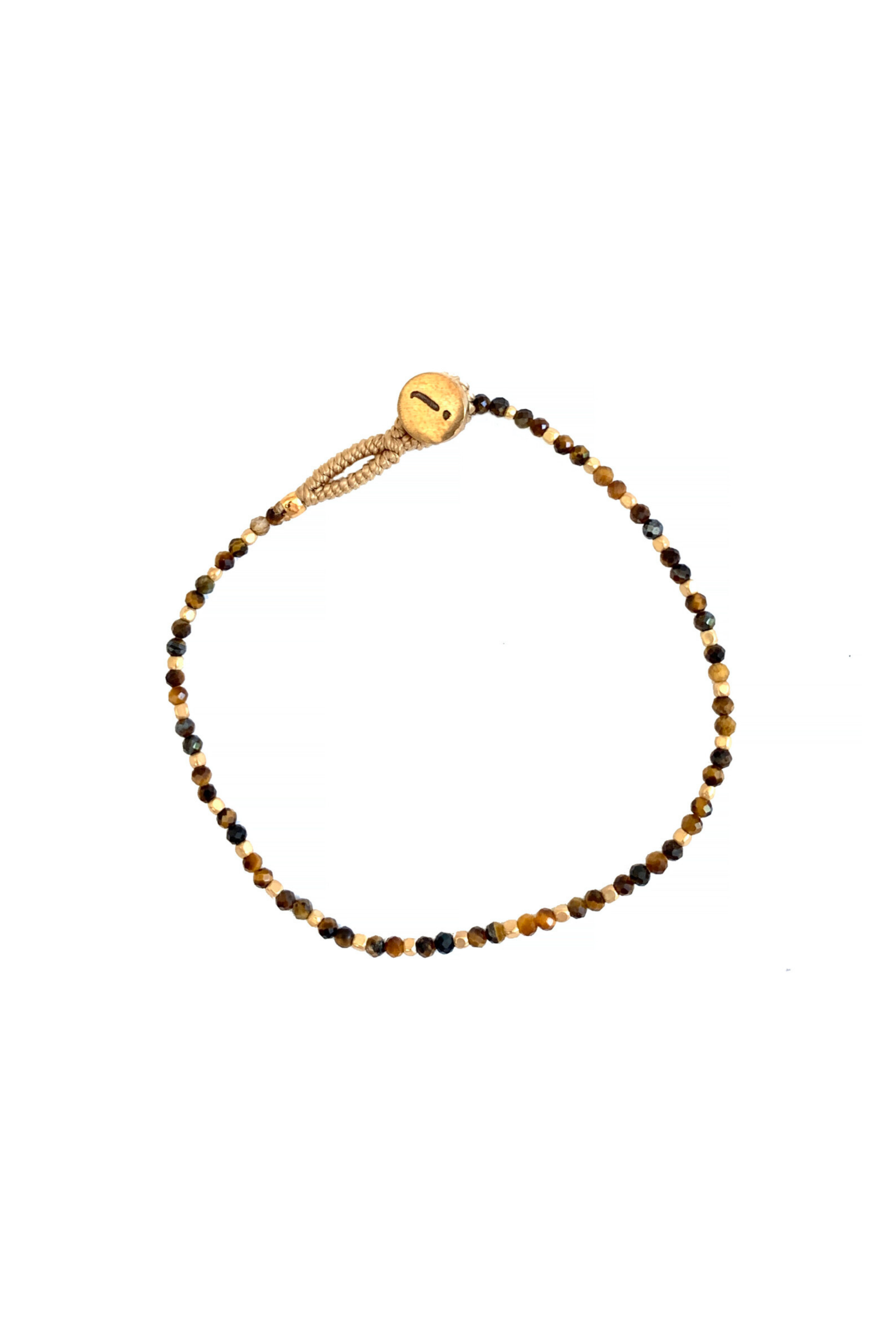 IBU Jewels - Armbånd - Tiger Eye - Bracelet Lulu Stone Dot - APS07