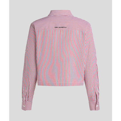 Karl Lagerfeld - Skjorte - Sage White stripes - Choupette Cropped