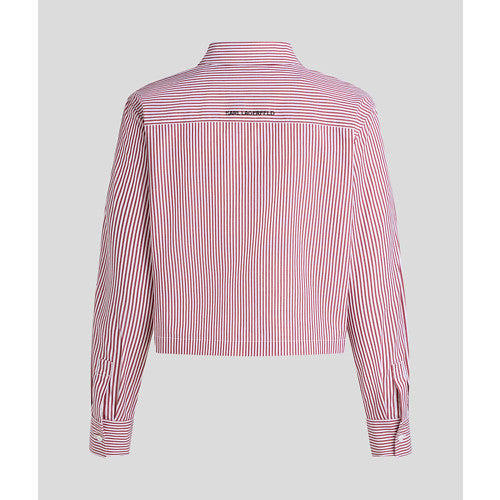 Karl Lagerfeld - Skjorte - Sage White stripes - Choupette Cropped