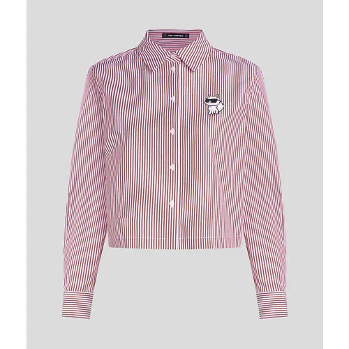 Karl Lagerfeld - Skjorte - Sage White stripes - Choupette Cropped - Stilkompagniet.dk