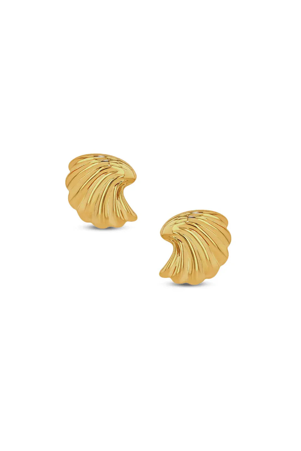 Anine Bing - Øreringe - Guld - Curved Shell Earrings