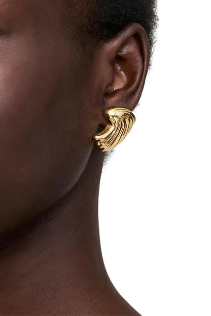 Anine Bing - Øreringe - Guld - Curved Shell Earrings