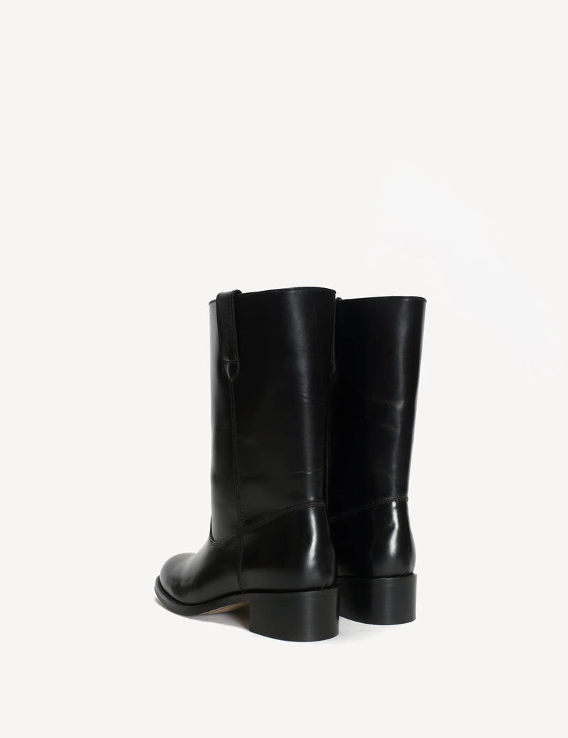 Dico - Skind Støvle - Black - Julia Gaucho (Bemærk preorder)