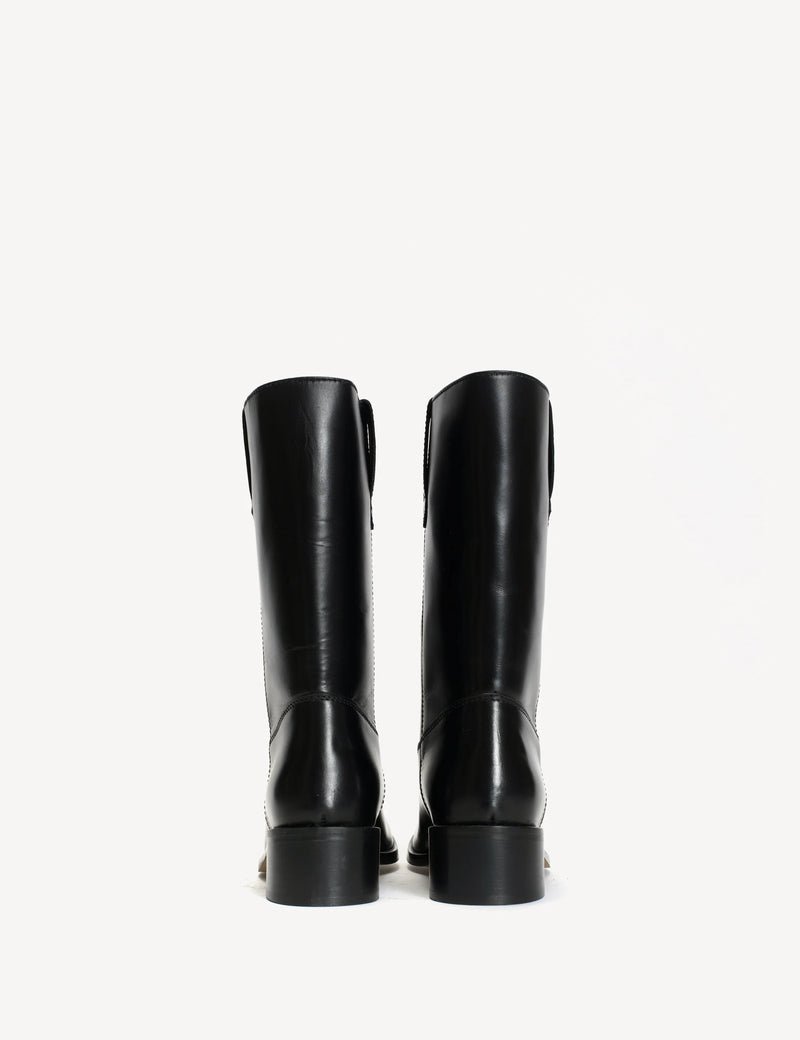 Dico - Skind Støvle - Black - Julia Gaucho (Bemærk preorder)