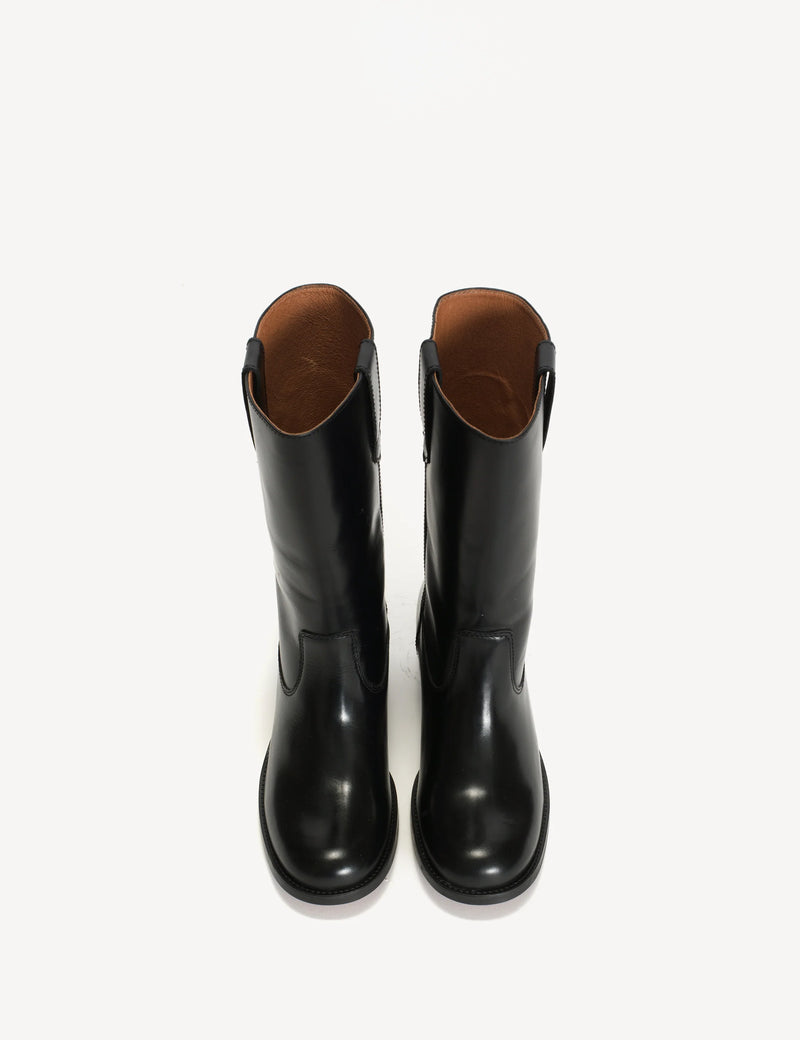 Dico - Skind Støvle - Black - Julia Gaucho (Bemærk preorder)