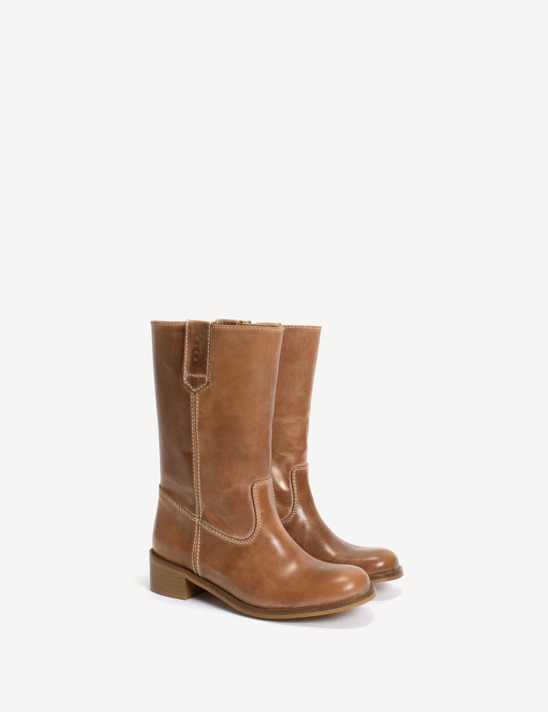 Dico - Skind Støvle - Dark Tan - Julia Gaucho