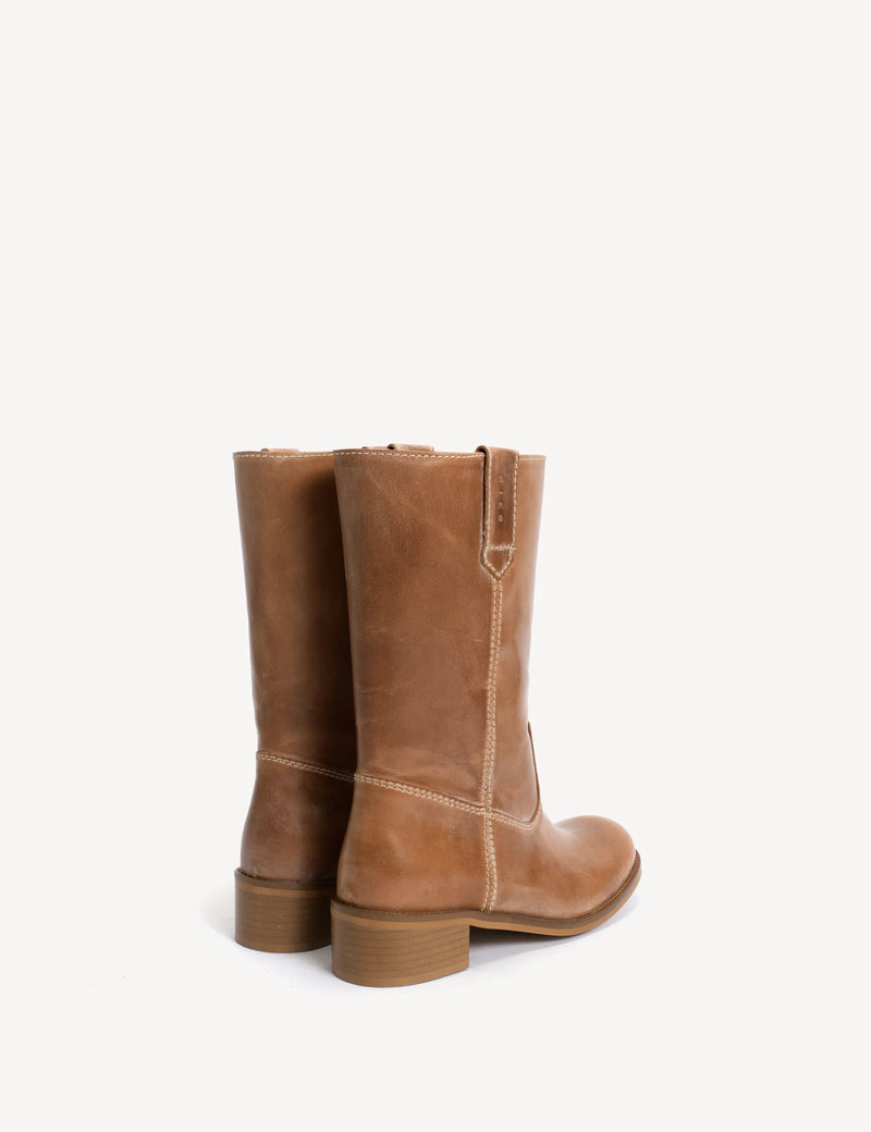 Dico - Skind Støvle - Dark Tan - Julia Gaucho