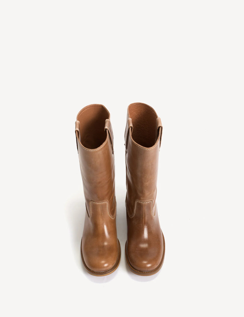 Dico - Skind Støvle - Dark Tan - Julia Gaucho