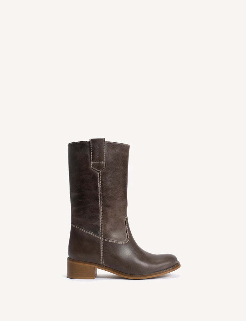 Dico - Skind Støvle - Dark Brown - Julia Gaucho