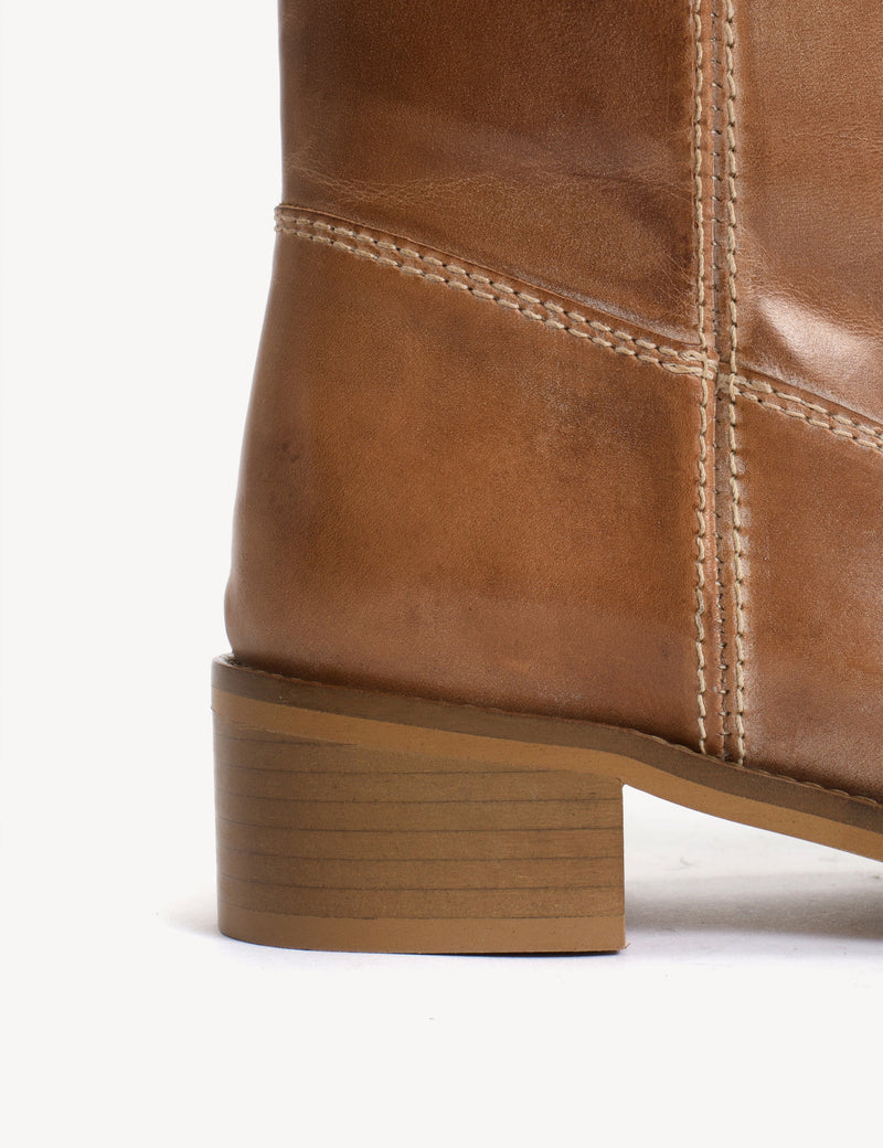 Dico - Skind Støvle - Dark Tan - Julia Gaucho