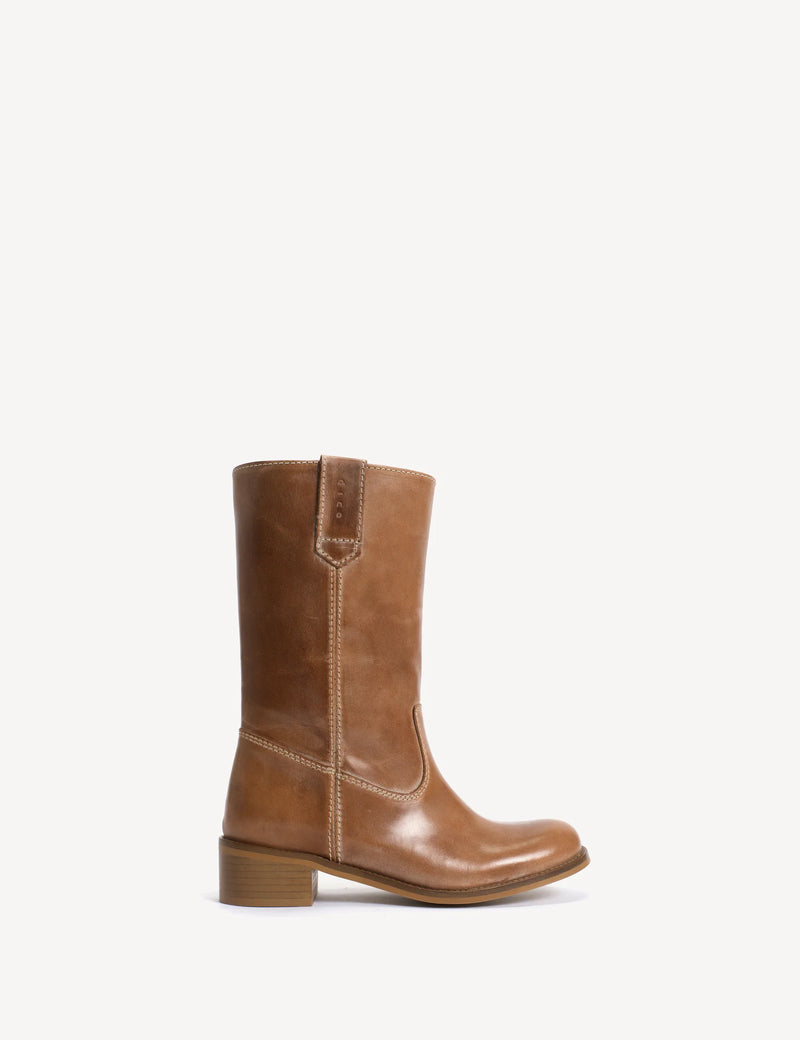 Dico - Skind Støvle - Dark Tan - Julia Gaucho