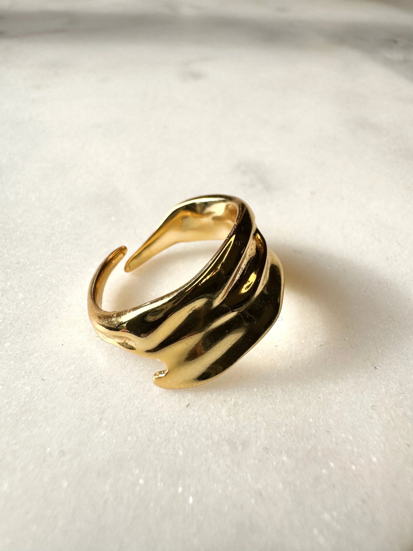 Andcopenhagen Smykker Justerbar ring - Tess 18 karat guldbelagt - Andcopenhagen