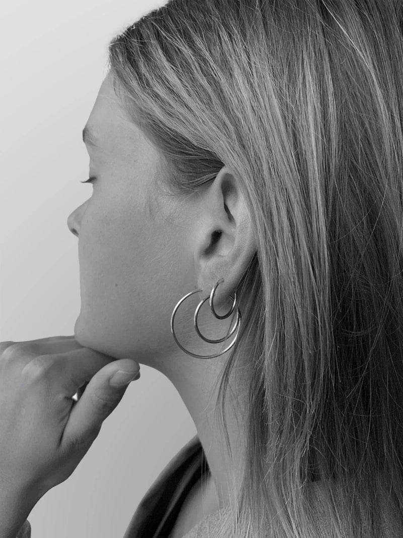 Andcopenhagen Jewelry  - Øreringe klassisk hoops - 925 sterlingsølv - Smilla