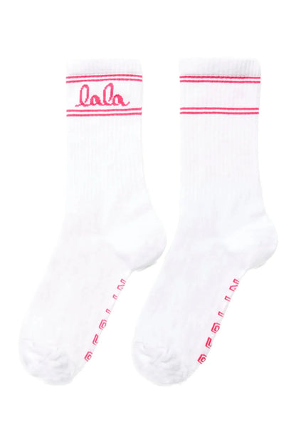 LALA BERLIN - Strømper - Pink/White - Sam Cotton Blend sss
