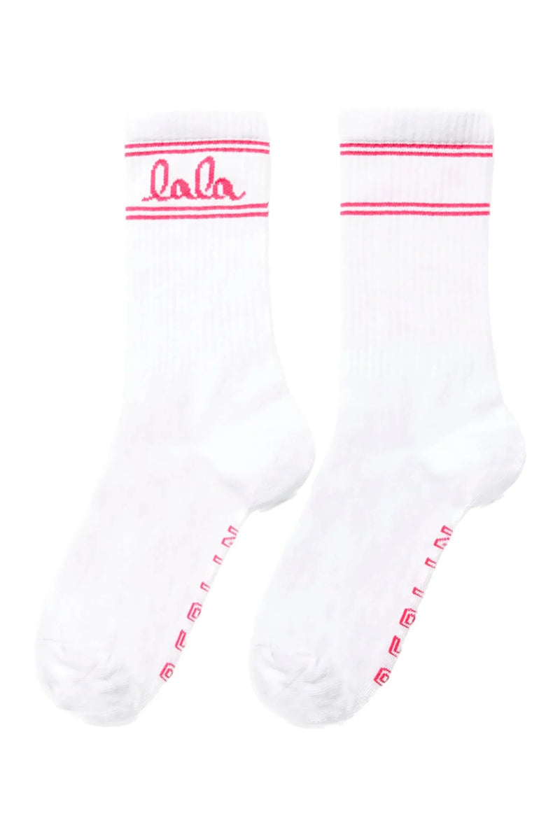 LALA BERLIN - Strømper - Pink/White - Sam Cotton Blend sss