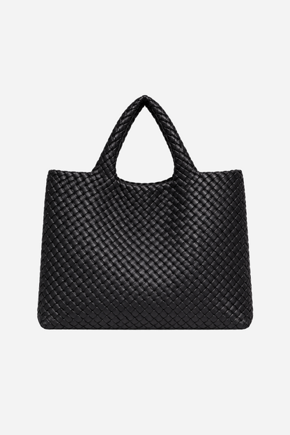 Madera flettet shopper i sort – Andcopenhagen i vegan leather