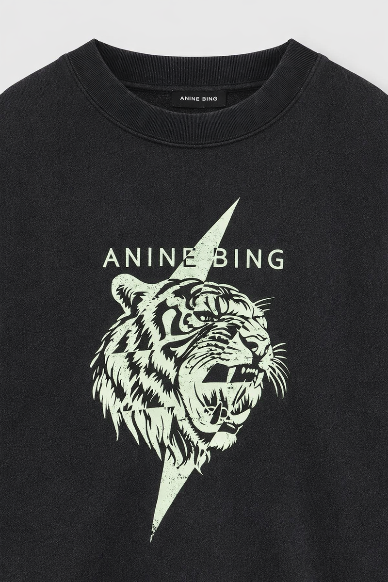 Anine Bing - Sweatshirt - Vintage Black - Miles Tiger