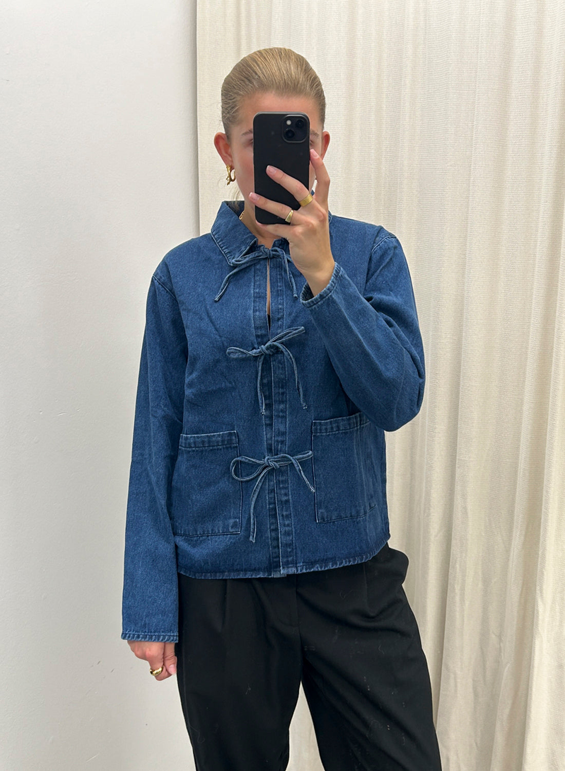 Mille Denim Bluse Blå