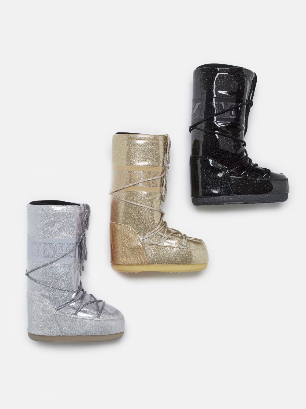 Moon Boot - Støvler - ICON GLITTER - BLACK