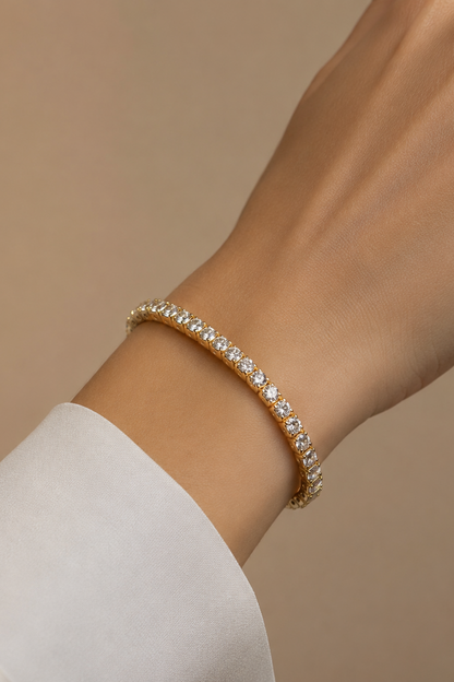 Andcopenhagen Jewelry - Tennis armbånd - guldfarvet - Nina