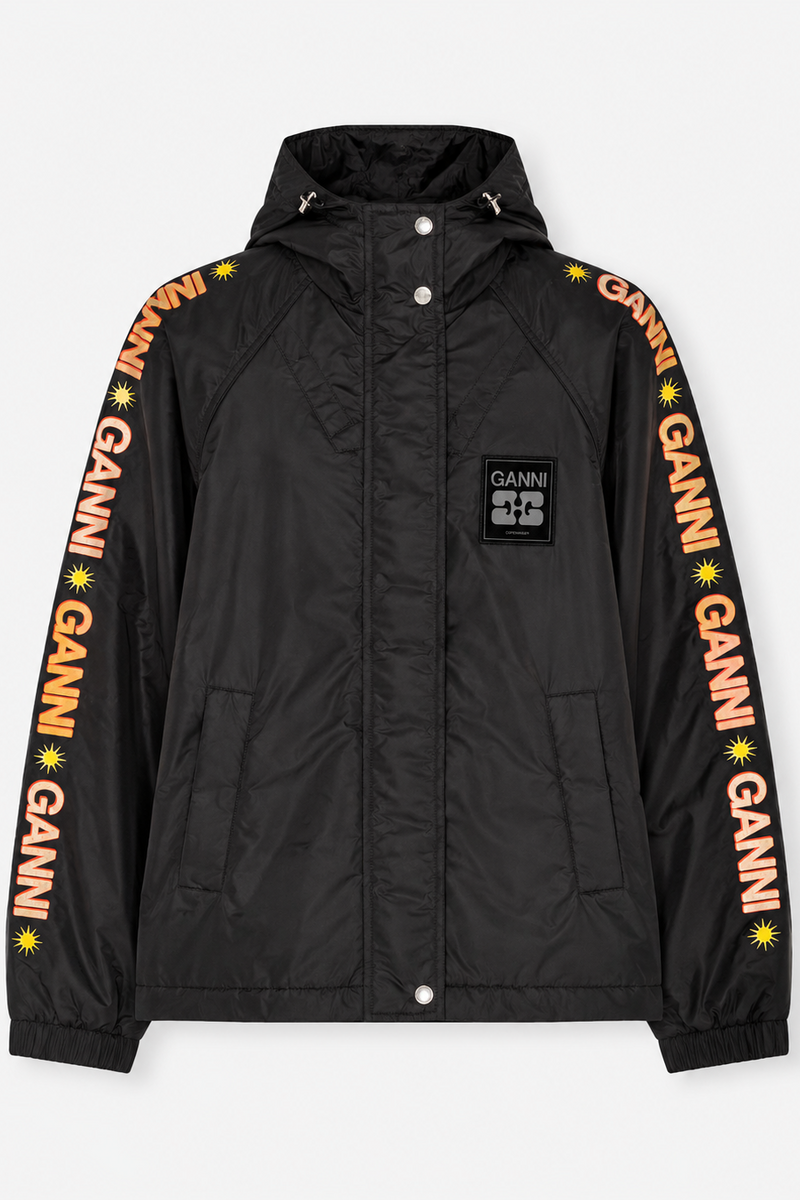 Ganni - Jakke - Black - Flyweight Nylon Jacket
