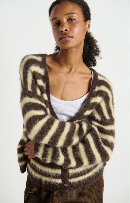 American Vintage - Cardigan - Racine Raye Soja - NENYBAY