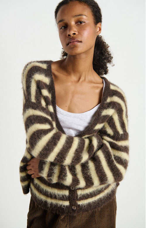 American Vintage - Cardigan - Racine Raye Soja - NENYBAY