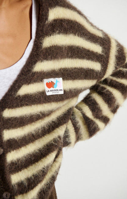 American Vintage - Cardigan - Racine Raye Soja - NENYBAY