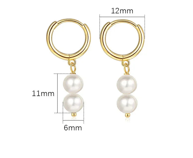 Andcopenhagen Øreringe Perle øreringe - 18 karat guldbelagt - Ava - Andcopenhagen