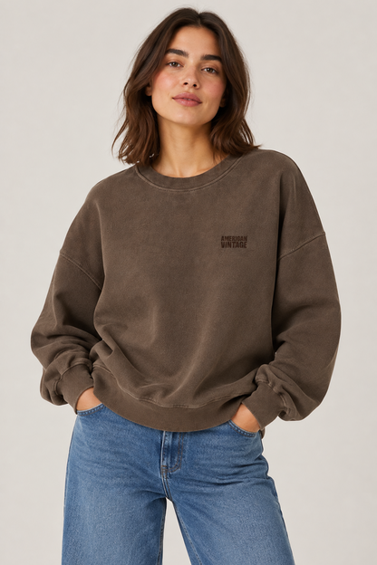 American Vintage - Sweatshirt - Vintage Walnut - Plizzy