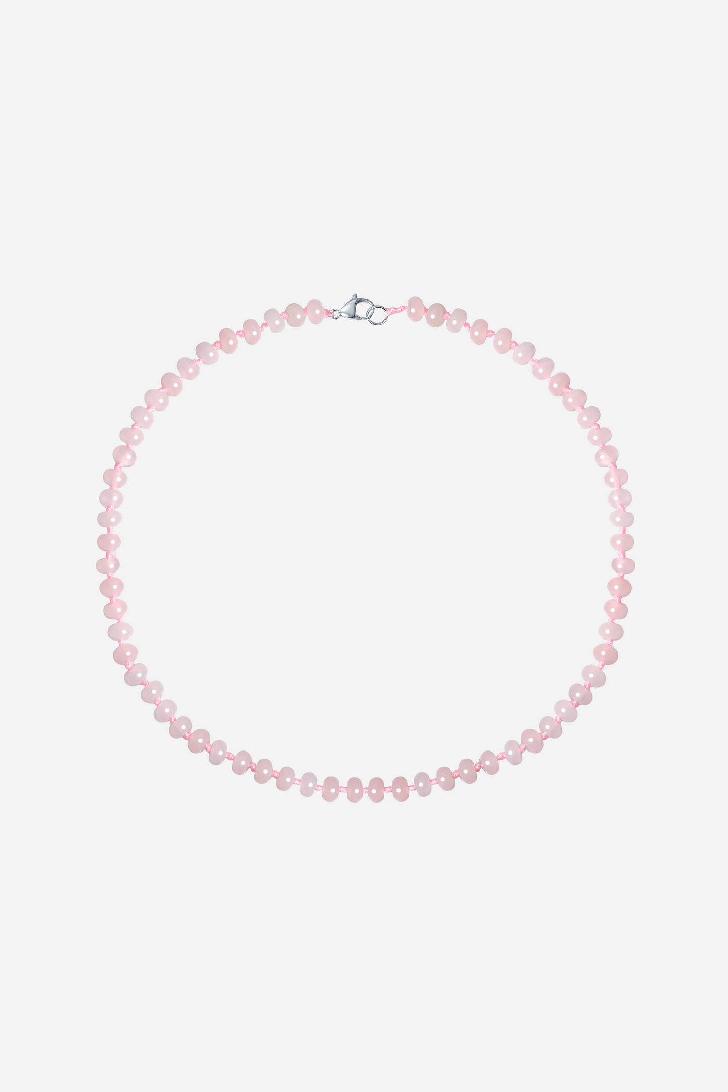 Andcopenhagen Jewelry - Perlehalsklæde - Rosa kvarts - Ebba