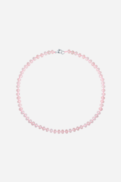 Andcopenhagen Jewelry - Perlehalsklæde - Rosa kvarts - Ebba