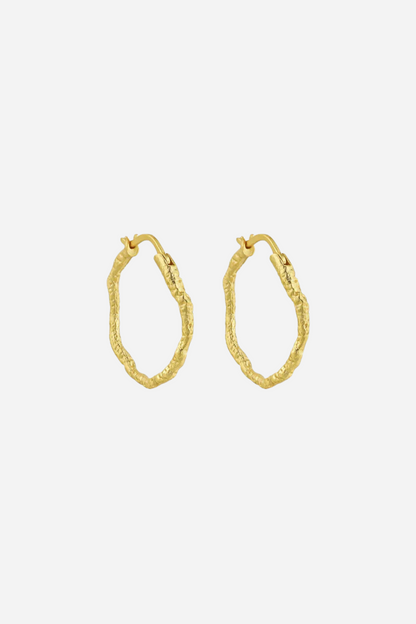 Andcopenhagen Jewelry - Øreringe hoops - 18 karat guldbelagt messing - Sicca medium