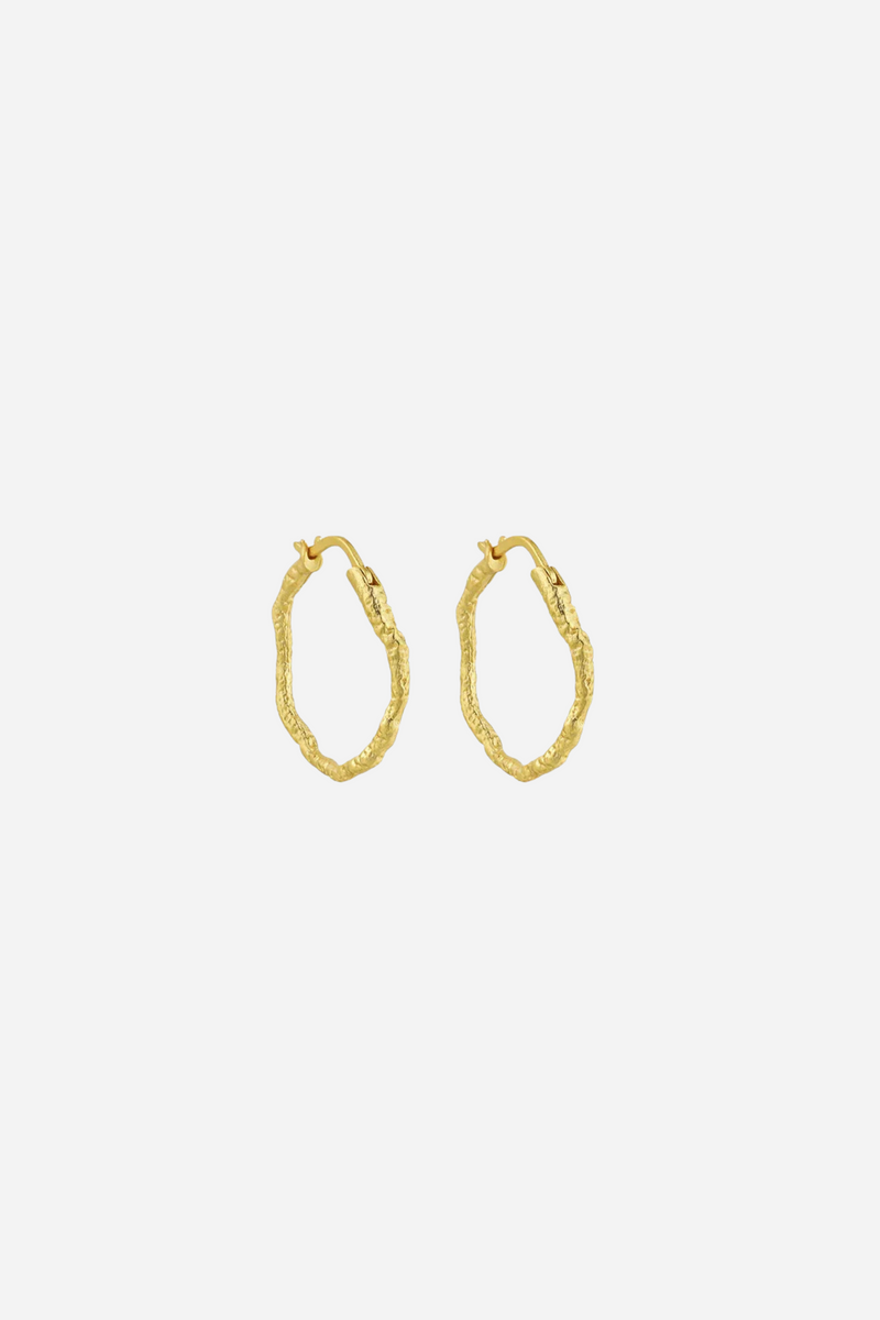 Andcopenhagen Jewelry - Øreringe hoops - 18 karat guldbelagt messing - Sicca small