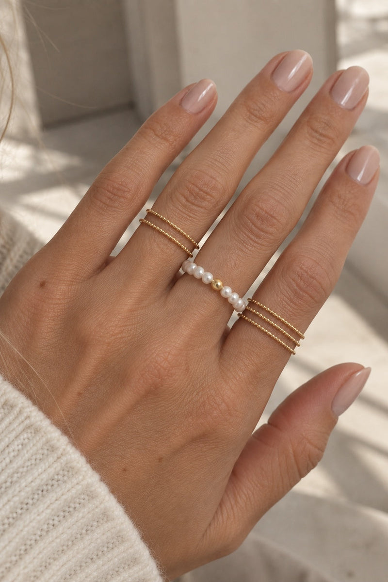 Andcopenhagen Jewelry - Ring - 18 karat guldbelagt 925 sterlingsølv - Solenne