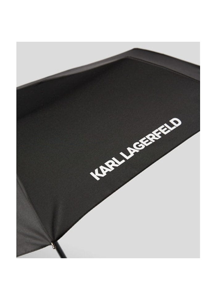 Karl Lagerfeld Accessories Sort Paraply med Logo - Essential Umbrella - Karl Lagerfeld