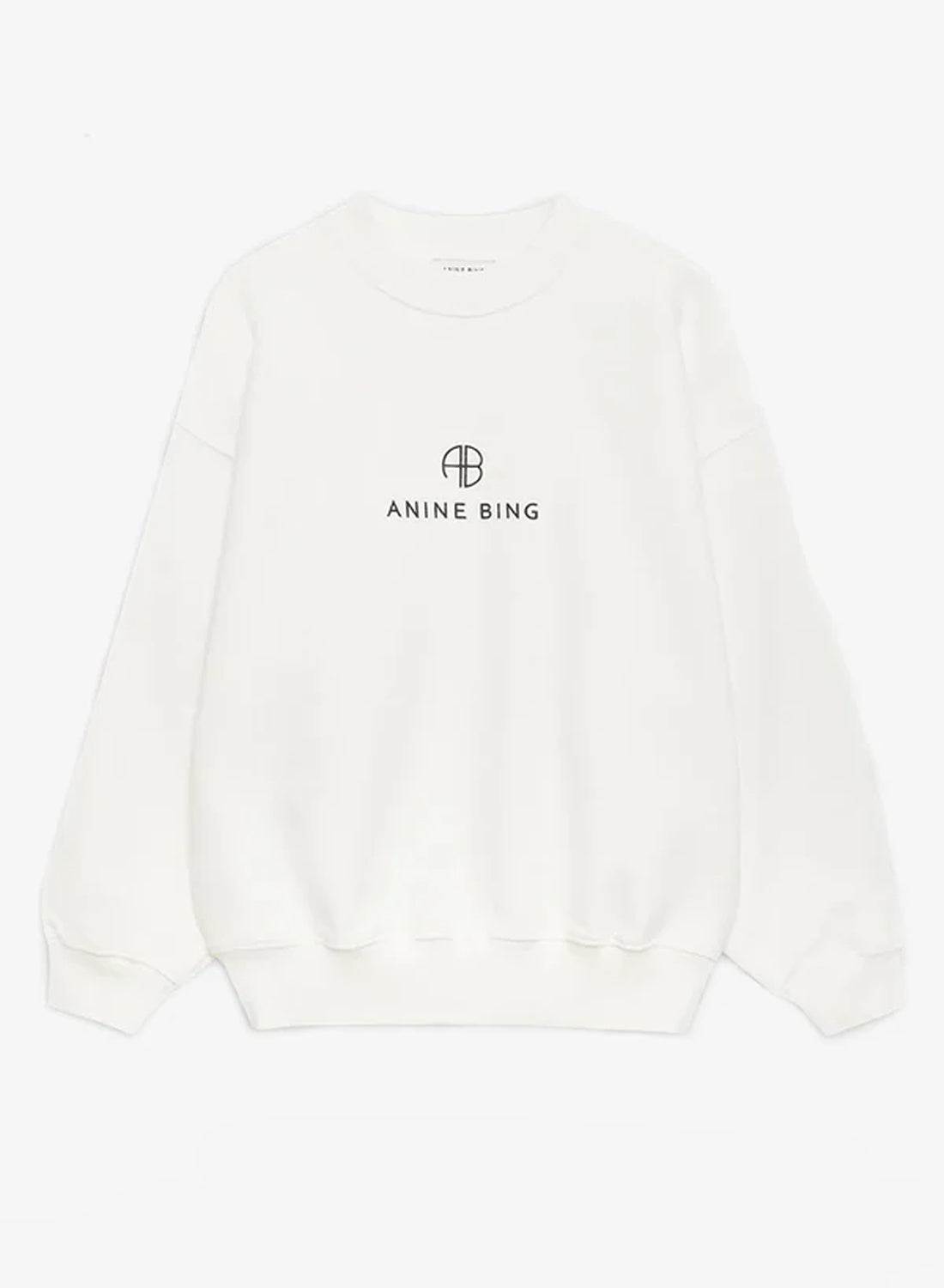 Anine Bing Jaci Sweatshirt Monogram Ivory