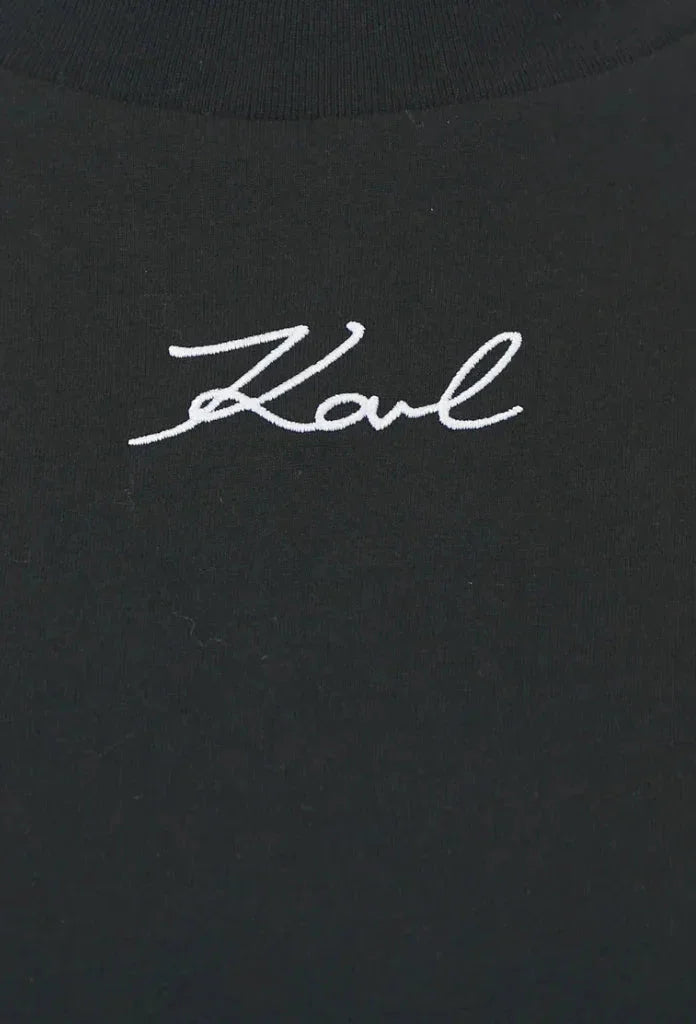 Karl Lagerfeld t-shirts & toppe T-shirt - Sort - Signature t-shirt - Karl Lagerfeld