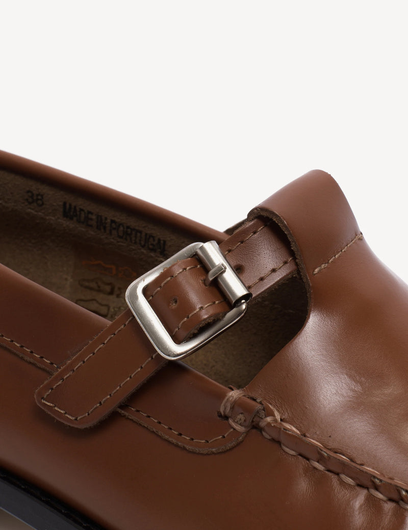 Dico - Læder Loafers - T-Bar - Hazelnut