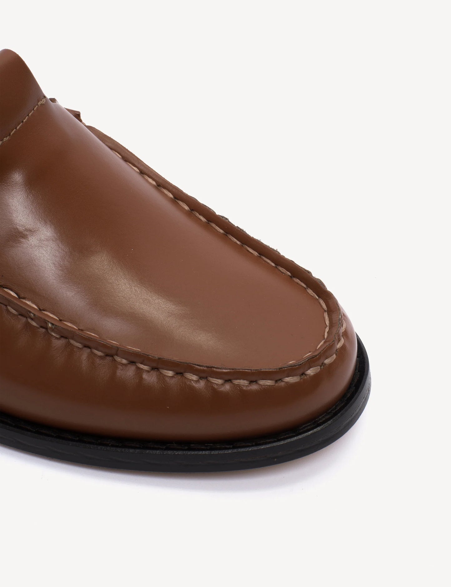 Dico - Læder Loafers - T-Bar - Hazelnut